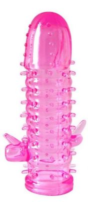 Закрытая рельефная насадка Crystal sleeve с усиками и пупырышками - 13 см. от Bior toys