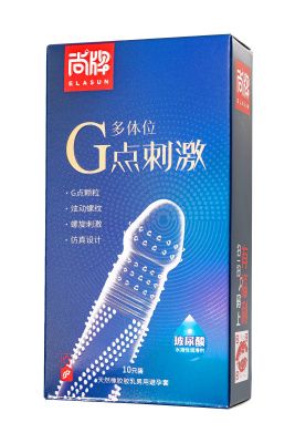 Ультратонкие презервативы Elasun G-spot stimulation с ребрами и точками - 10 шт. от Elasun