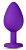 Фиолетовая анальная пробка Bling Plug Medium с золотистым стразом - 8,3 см. от Blush Novelties