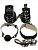 БДСМ-набор в черном цвете: наручники, поножи, ошейник с поводком, кляп от Eroticon