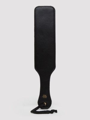 Черная шлепалка Bound to You Faux Leather Spanking Paddle - 38,1 см. от Fifty Shades of Grey