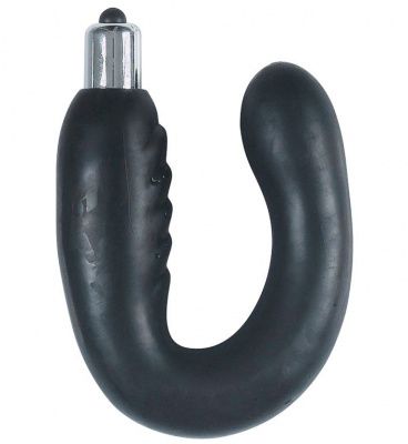 Чёрный вибромассажер g-точки RIPPLE-U SHAPE от Seven Creations