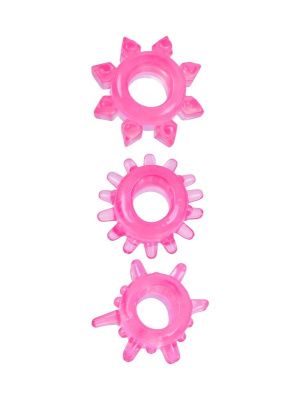 Комплект из трех розовых эрекционных колец от Erowoman-Eroman