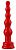 Красный анальный стимулятор-ёлочка - 14,5 см. от Сумерки богов