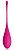 Ярко-розовый тяжелый каплевидный вагинальный шарик со шнурком от Bior toys