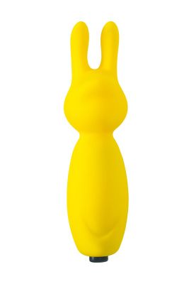 Желтый мини-вибратор Fluffy - 8,5 см. от Eromantica