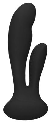 Черный вибратор G-Spot and Clitoral Vibrator Flair - 17,5 см. от Shots Media BV