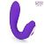 Фиолетовый изогнутый вибромассажер двойного действия - 18 см. от Bior toys