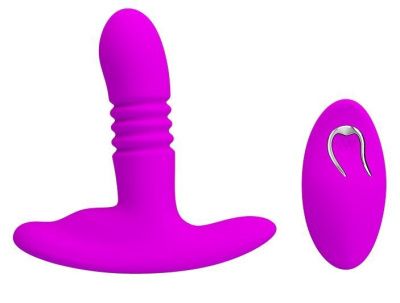Лиловый анальный вибростимулятор Heather с пультом ДУ - 12,3 см. от Baile