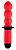 Красный фигурный вибратор с двойным мотором - 28 см. от ToyFa