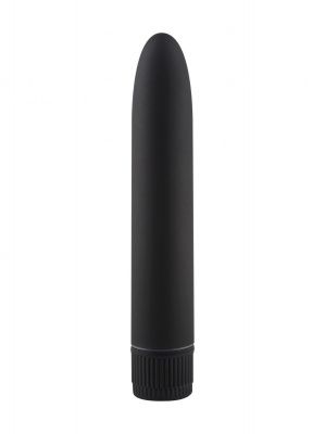 Черный матовый пластиковый вибратор - 14 см. от Свободный ассортимент