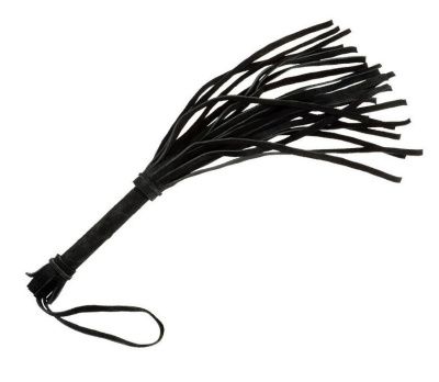 Малая черная плеть из натуральной велюровой кожи - 40 см. от Sitabella