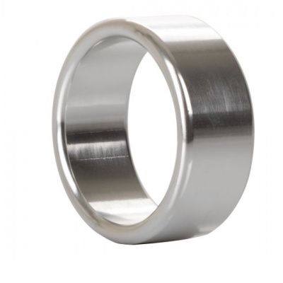 Серебристое эрекционное кольцо Alloy Metallic Ring Medium от California Exotic Novelties