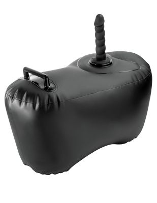 Черное надувное кресло с платформой для фиксации дилдо Body Dock Inflatable Love Seat от Pipedream