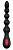 Черный вибромассажер для анальной стимуляции ANAL FLEXI BEADS - 21 см. от Dream Toys