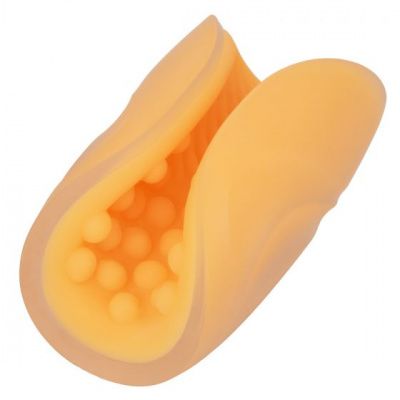 Оранжевый рельефный мастурбатор Dual Grip от California Exotic Novelties