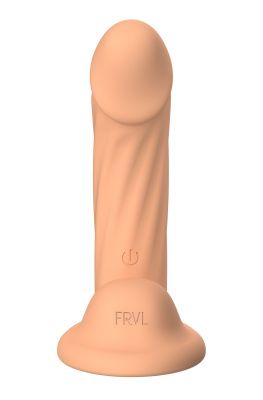 Телесный тактильный вибратор Mikki с присоской - 13 см. от Le Frivole