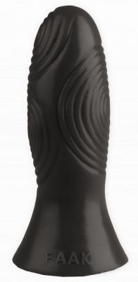 Черная анальная втулка с рельефом - 17 см. от Сумерки богов
