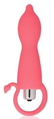 Коралловый конический анальный вибромассажер - 12 см. от Bior toys