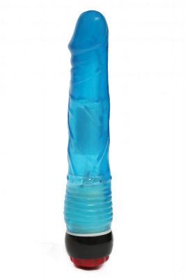 Голубой вибратор-реалистик - 21,5 см. от 4sexdreaM
