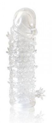 Закрытая прозрачная рельефная насадка Crystal sleeve - 13 см. от Bior toys
