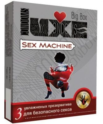 Ребристые презервативы LUXE Sex machine - 3 шт. от Luxe