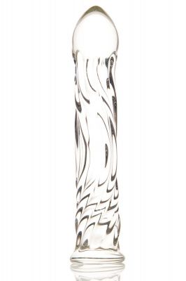Стеклянный фаллоимитатор  Волна  - 17 см. от Sexus Glass