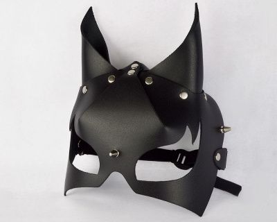Черная кожаная маска  Черт  от Sitabella