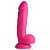 Розовый фаллоимитатор на присоске 8.25  Dildo with Balls - 22,8 см. от XR Brands