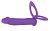 Фиолетовая вибронасадка для двойного проникновения с 2 эрекционными кольцами - 12,7 см. от OYO