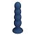 Синий анальный стимулятор со смещенным центром тяжести Silicone Anal Plug XL - 16,5 см. от Baile