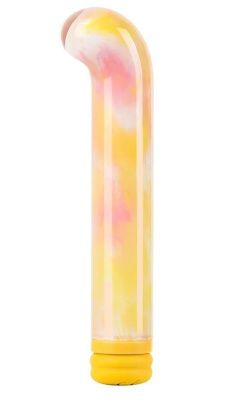Желтый компактный вибратор из стекла Magic Cane - 12 см. от BeYourLover