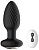Черная анальная вибропробка с вращением и пультом ДУ - 9,8 см. от Secwell