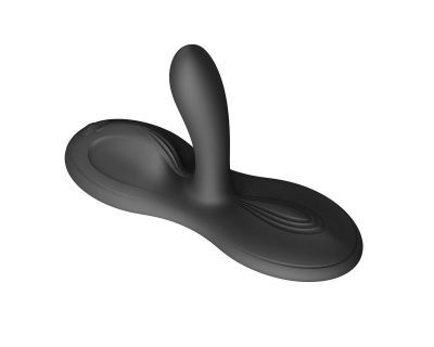 Черная виброподушка с функцией нагрева Flora от Zalo