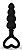Черная рельефная анальная цепочка с ручкой-сердечком - 15 см. от Brazzers