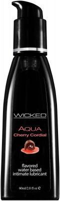 Лубрикант WICKED AQUA Cherry Cordial с ароматом вишневого ликера - 60 мл. от Wicked