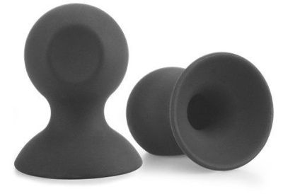 Черные силиконовые присоски на соски Bondage Fetish Silicone Comfort Nipple Suckers от Lovetoy