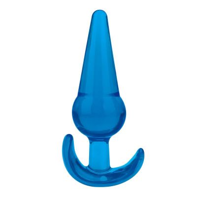 Голубая анальная пробка конической формы Medium Tapered Butt Plug - 12,7 см. от BlueLine