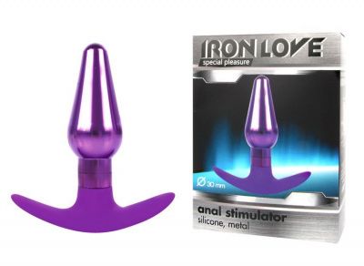 Анальная пробка-конус фиолетового цвета - 9,6 см. от Bior toys