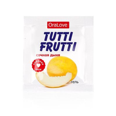 Пробник гель-смазки Tutti-frutti со вкусом сочной дыни - 4 гр. от Биоритм