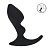 Черная анальная пробка для массажа простаты Double Ripple Silicone Prostate Massager от Shots Media BV