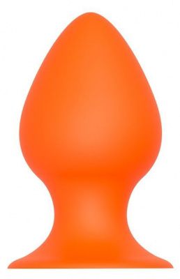 Оранжевая анальная пробка PLUG WITH SUCTION CUP - 13,4 см.  от Dream Toys
