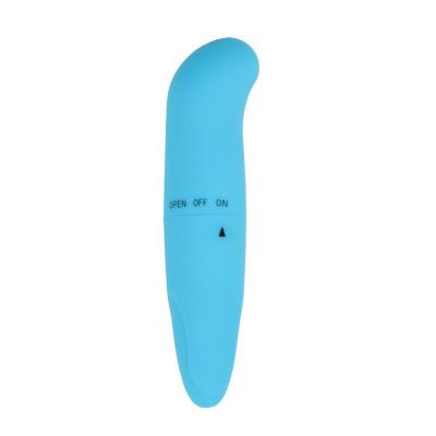 Голубой мини-вибратор Powerful Invigorate G-Spot - 12 см. от Chisa