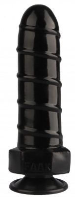 Черная анальная втулка в виде болта - 21 см. от Сумерки богов