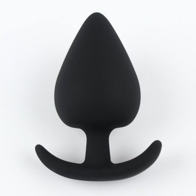 Черная силиконовая анальная пробка Soft-touch - 5,3 см. от Сима-Ленд