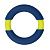 Синее эрекционное кольцо NEON STIMU RING 42MM BLUE/YELLOW от Dream Toys