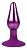 Фиолетовая конусовидная анальная пробка - 10 см. от Bior toys