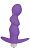 Фиолетовый рельефный вибромассажер с ограничителем - 9,5 см. от Bior toys