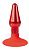 Красная конусовидная анальная пробка - 9 см. от Bior toys