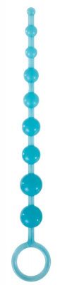 Голубая анальная цепочка-елочка Pleasure Beads - 30 см. от NS Novelties